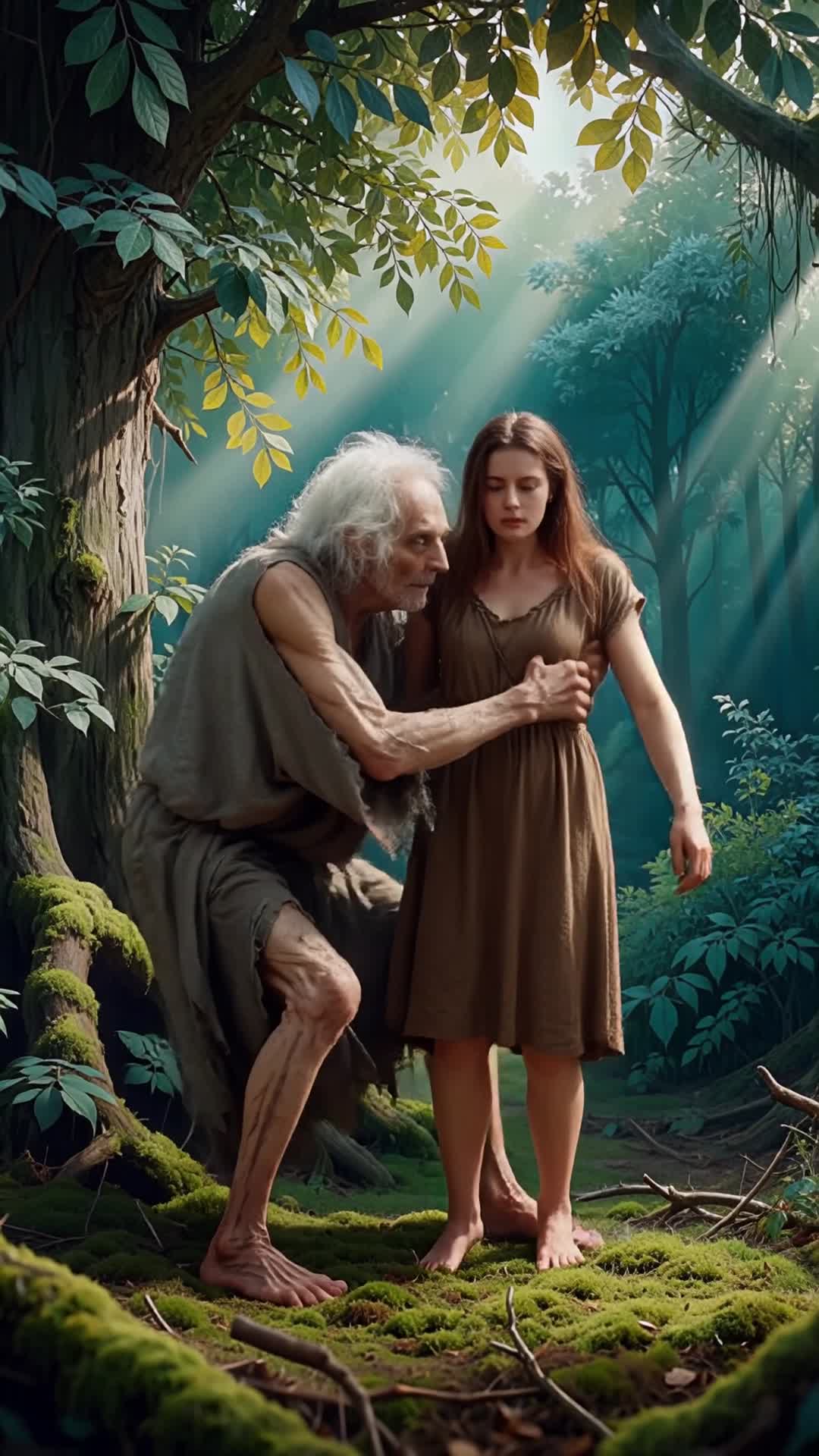 AI Classical Art Scene Of Attacker Lifting Victim High