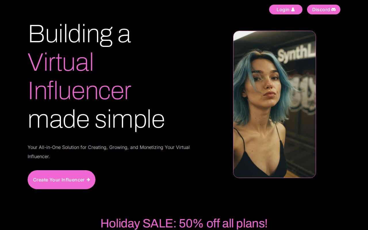 SynthLife | Virtual Influencer Creator | AI Influencer Creator
