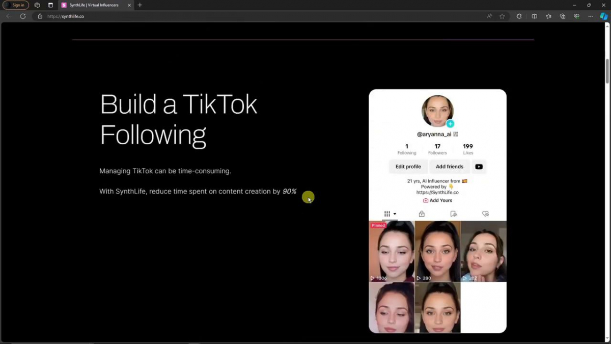 Create a TikTok Following with your AI Influencer