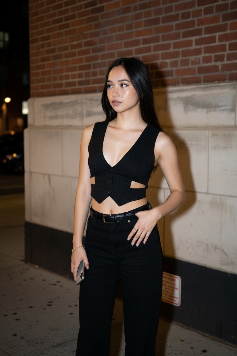AI Dakota influencer selfie style