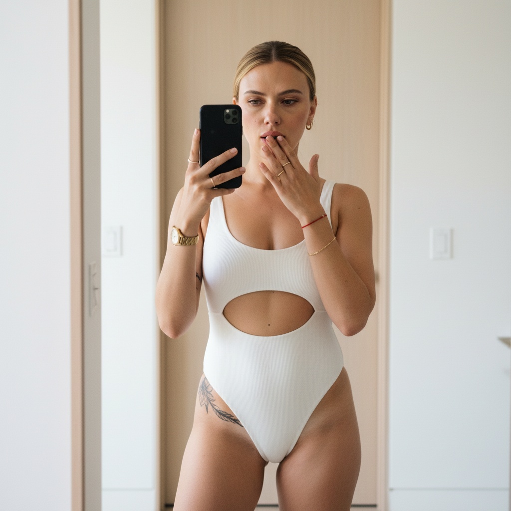 AI Scarlett influencer selfie style